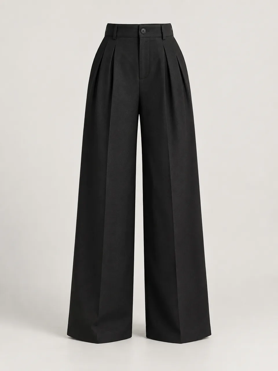 Calça Wide Motion, cor preto, vista frontal