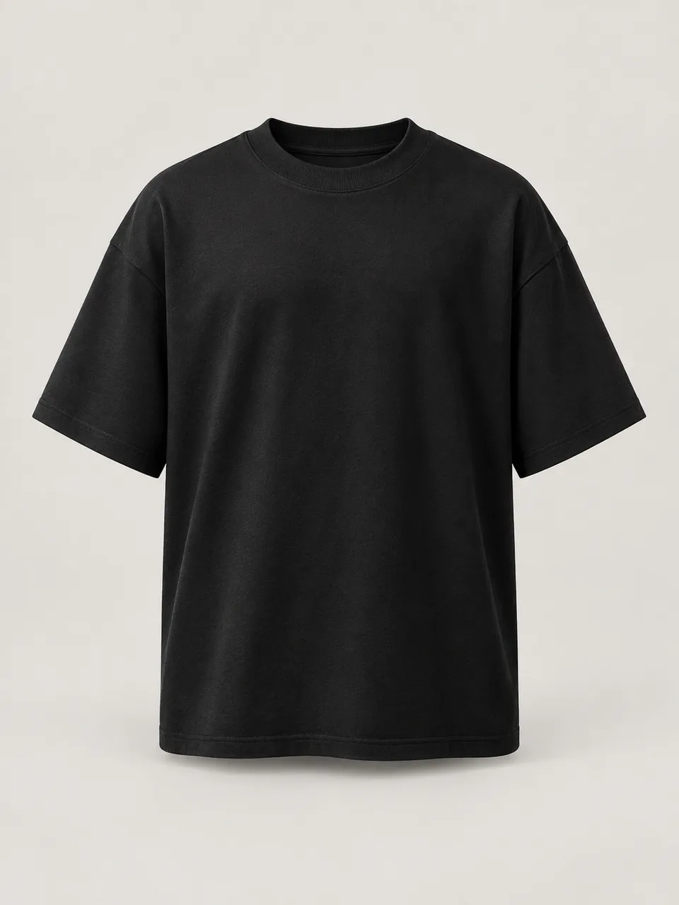 Camiseta Heavy Essential, cor preto, vista frontal