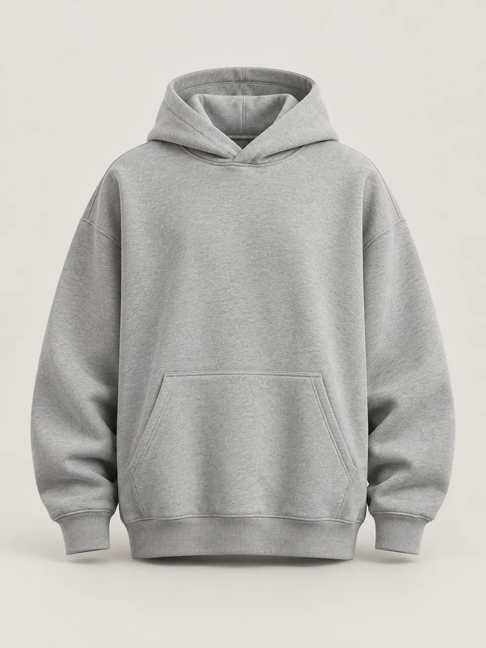 Hoodie Studio, cor cinza, vista frontal
